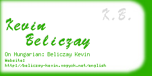 kevin beliczay business card